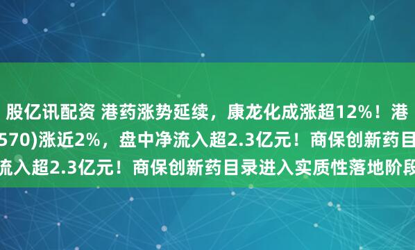 股亿讯配资 港药涨势延续，康龙化成涨超12%！港股通创新药ETF(159570)涨近2%，盘中净流入超2.3亿元！商保创新药目录进入实质性落地阶段