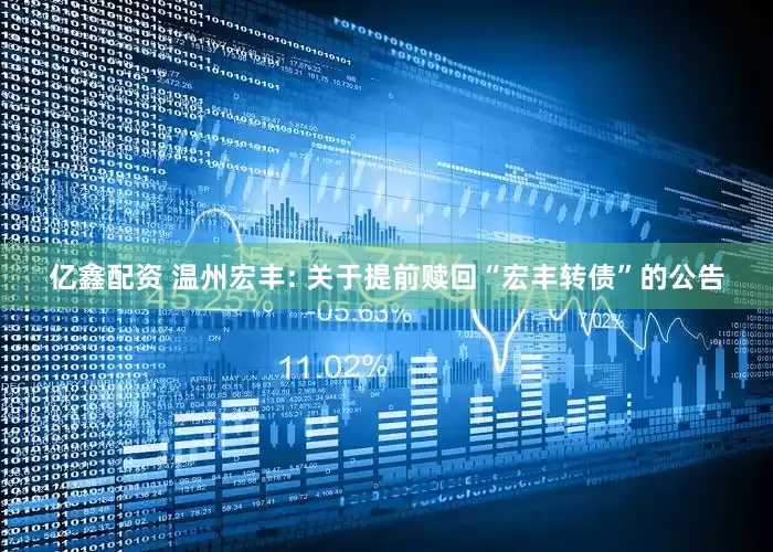 亿鑫配资 温州宏丰: 关于提前赎回“宏丰转债”的公告